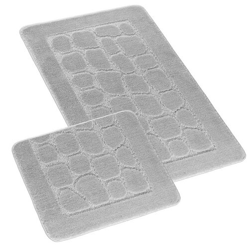 Bellatex Sada kúpeľňových predložiek Bany bez výkroja Dlažba svetlosivá