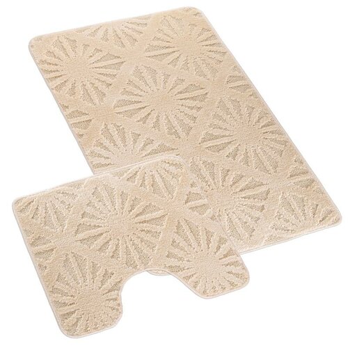 Bellatex Sada kúpeľňových predložiek Bany s výkrojom Lúč smotanová Bellatex Sada kúpeľňových predložiek Bany s výkrojom Lúč smotanová