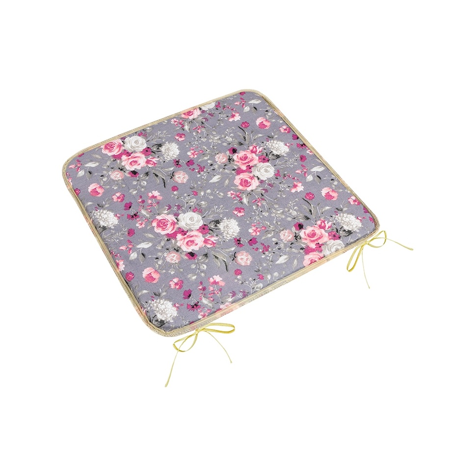 Bellatex Sedák Adéla hladký Kvety ruža ružová