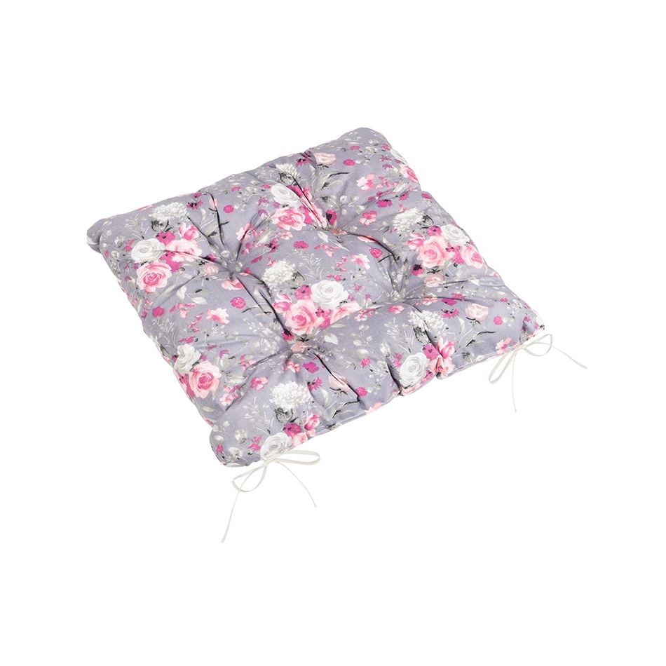 Bellatex Sedák Adela prešívaný Kvety ruže ružová