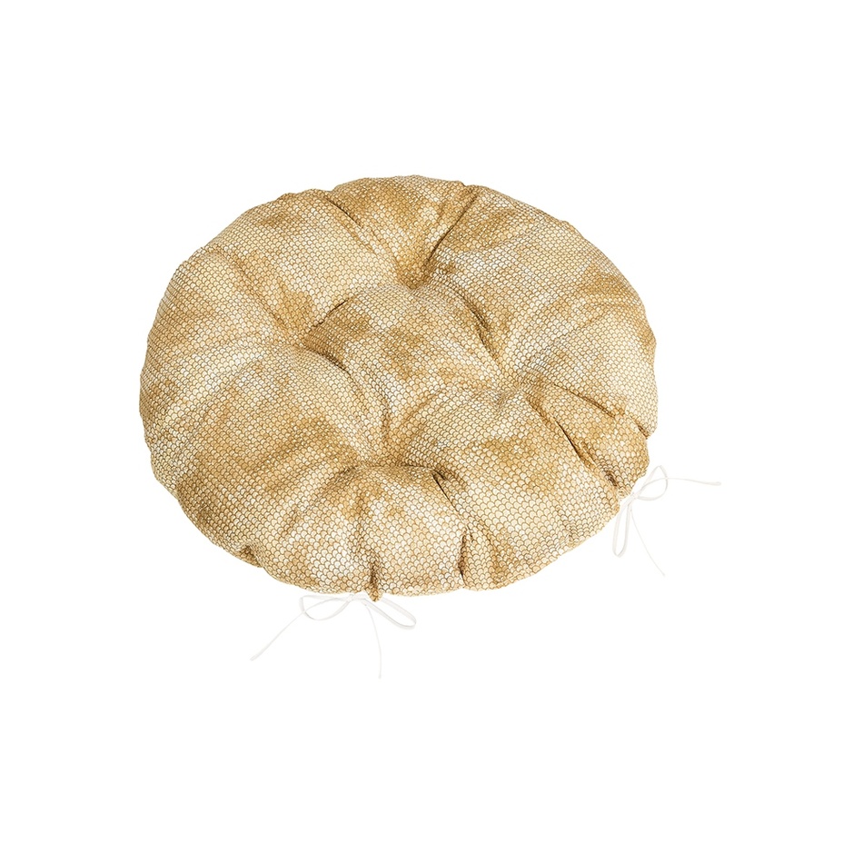 Bellatex Sedák Adela prešívaný okrúhly Hadia koža hnedá