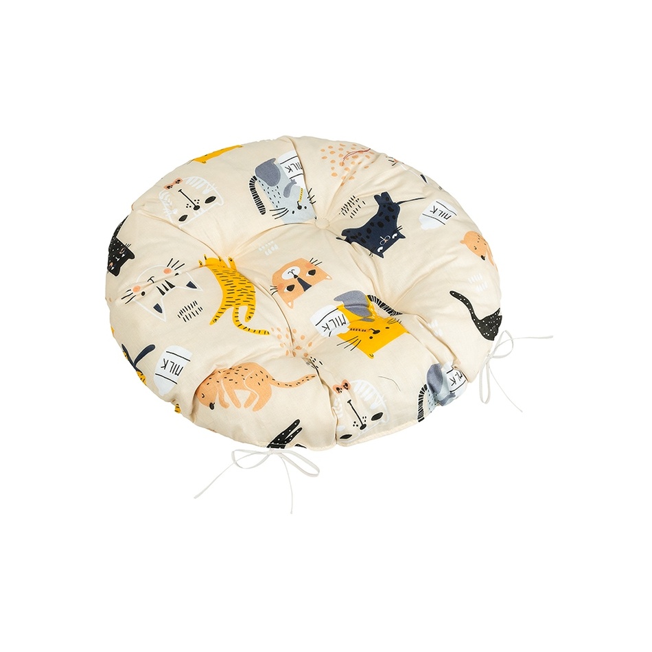 Bellatex Sedák Adéla prešívaný okrúhly Mačka žltá Bellatex Sedák Adéla prešívaný okrúhly Mačka žltá