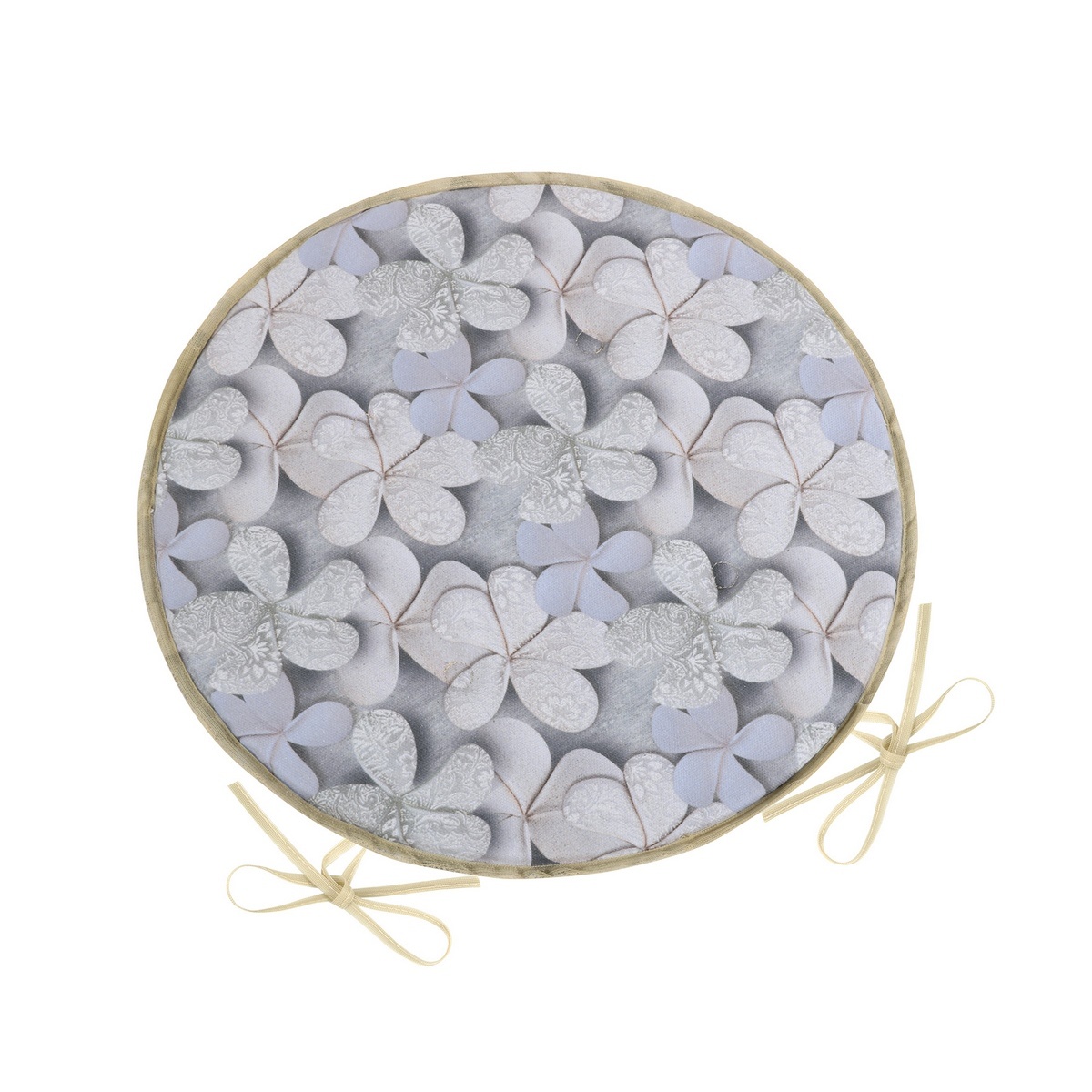 Bellatex Sedák DITA okrúhly hladký Kvet sivá