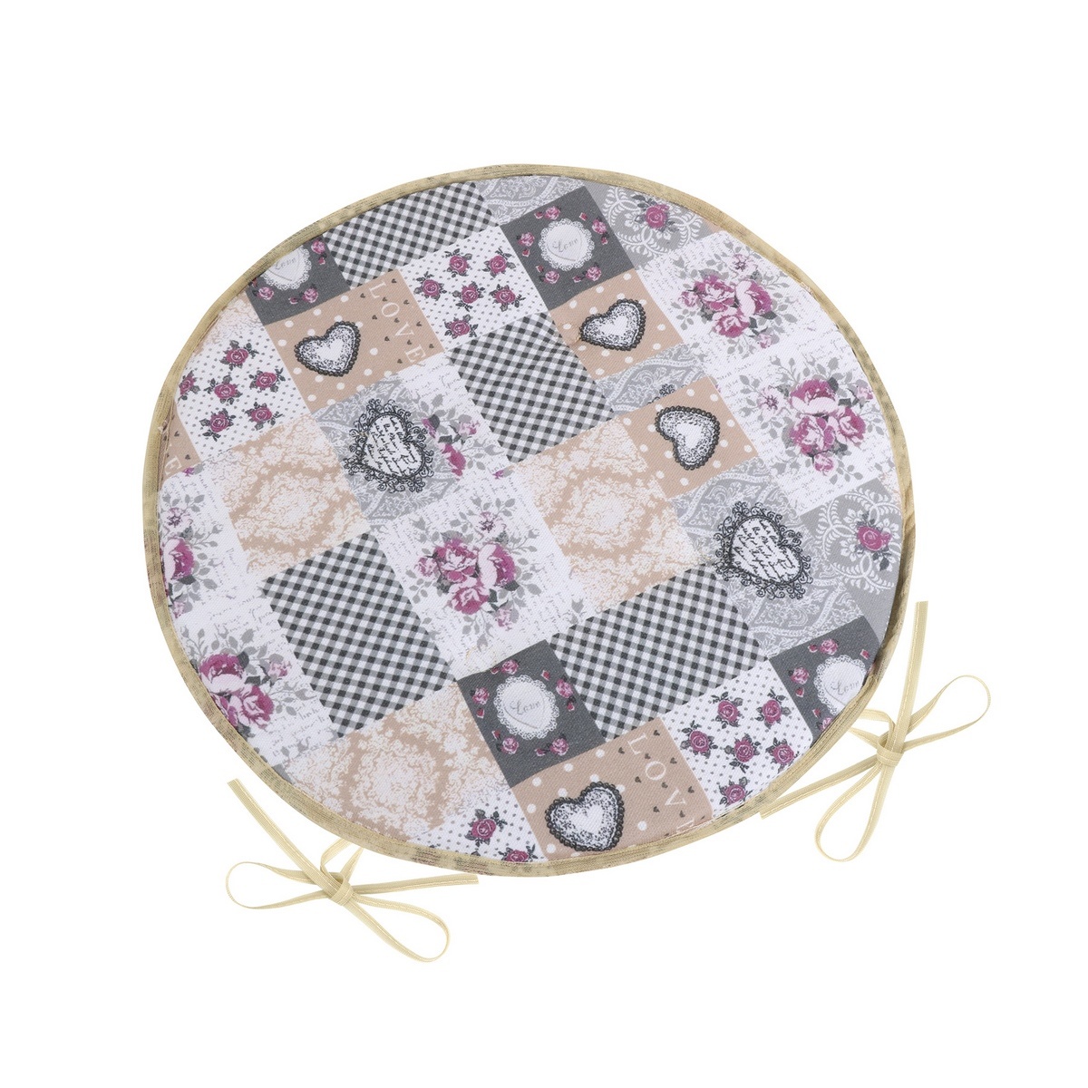 Bellatex Sedák DITA okrúhly hladký Patchwork love