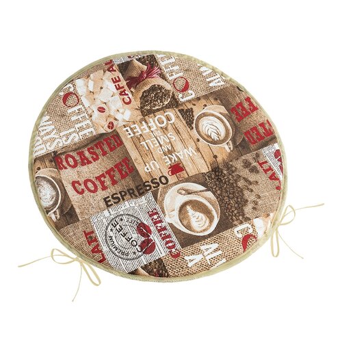 Bellatex Sedák EMA okrúhly hladký Káva hnedá