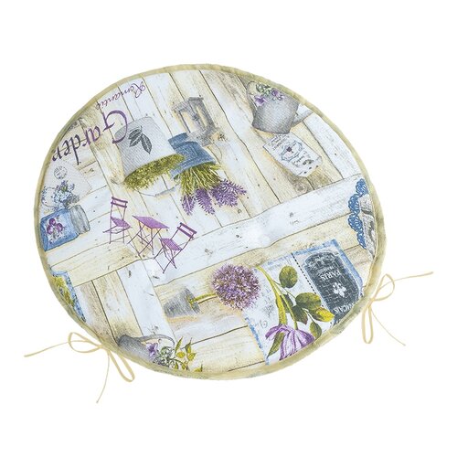 Bellatex Sedák EMA okrúhly hladký Záhrada lila