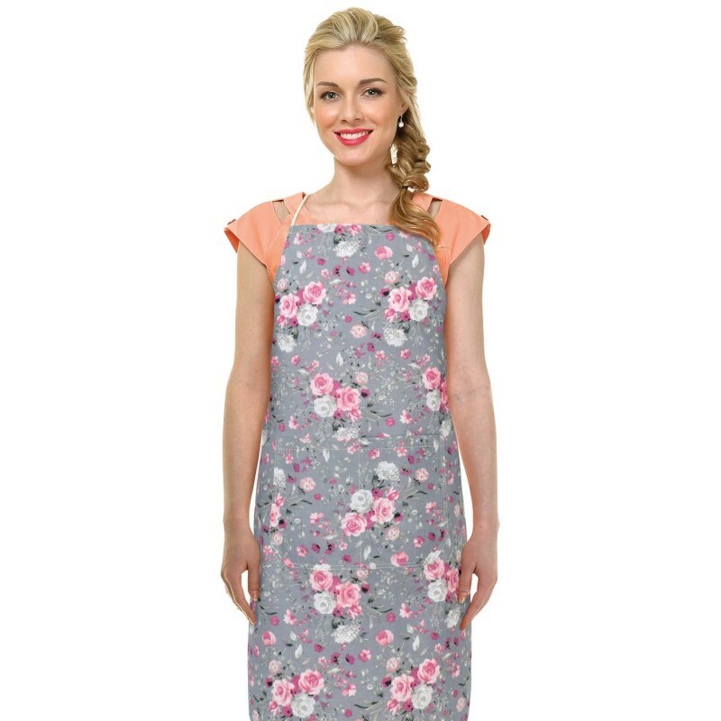 Bellatex Zástěra Adéla Květy růže růžová 67 x 84cm Bellatex Zástěra Adéla Květy růže růžová 67 x 84cm