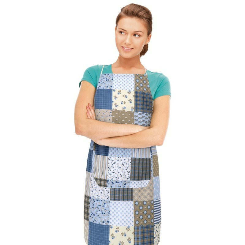Bellatex Zástěra Adéla Patchwork modrá Bellatex Zástěra Adéla Patchwork modrá