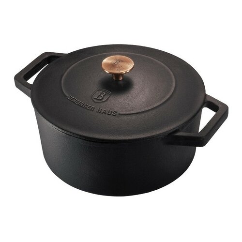 Berlinger Haus Liatinový hrniec s pokrievkou Black Rose Collection Berlinger Haus Liatinový hrniec s pokrievkou Black Rose Collection