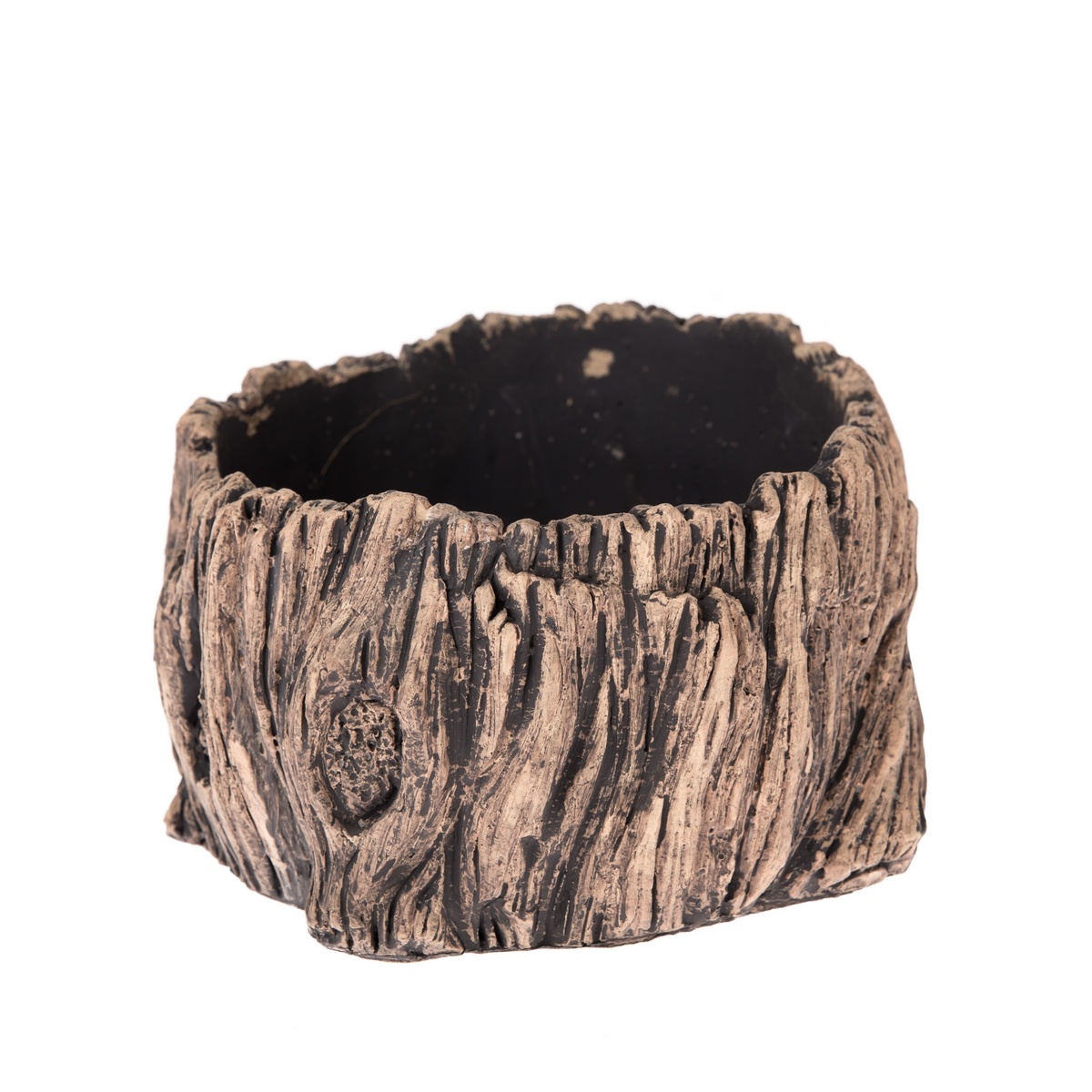 Betónový kvetináč Dekor kôra stromu Betónový kvetináč Dekor kôra stromu