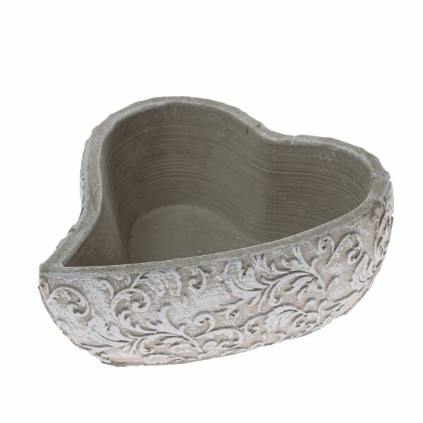 Betónový kvetináč srdce Orient