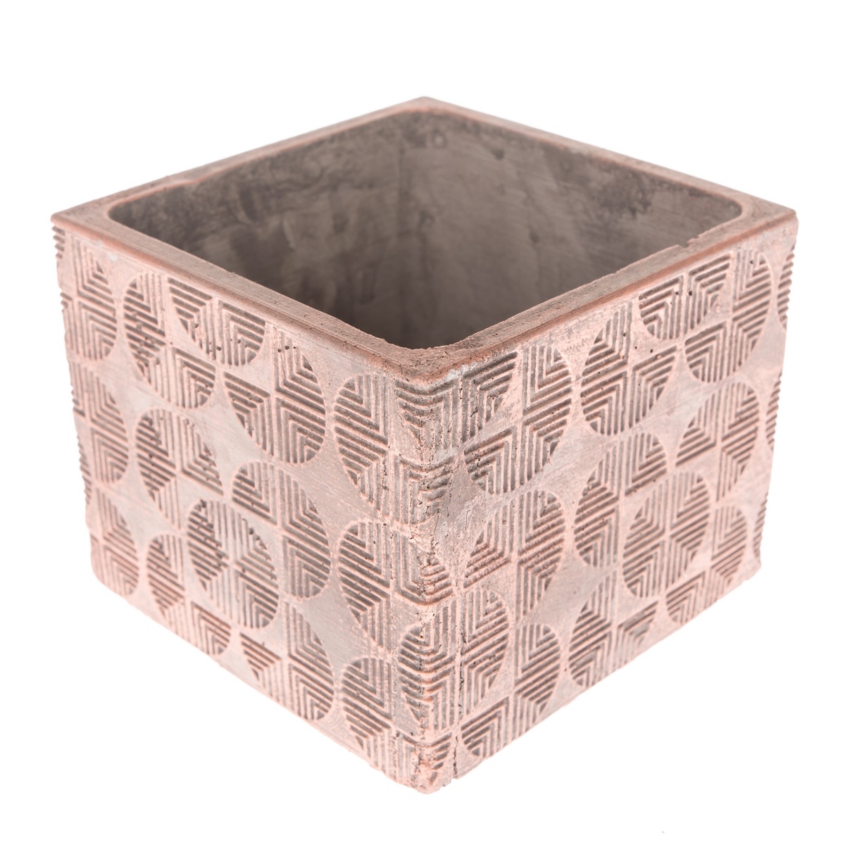 Betónový obal na kvetináč Geometric rings Betónový obal na kvetináč Geometric rings