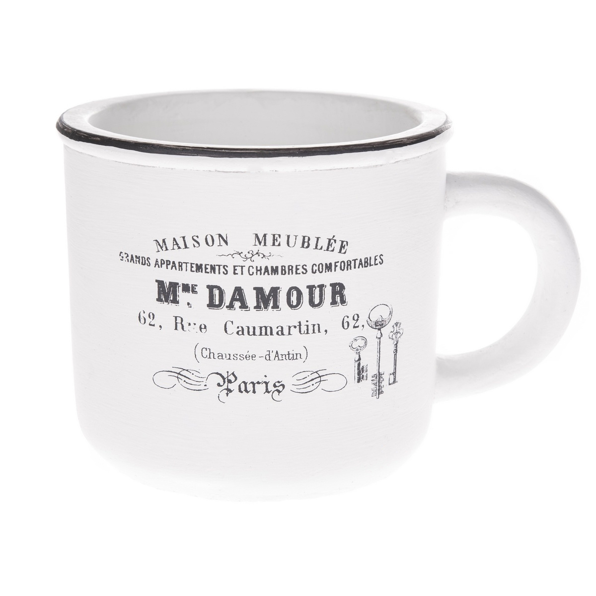 Betónový obal na kvetináč Maison meublée biela