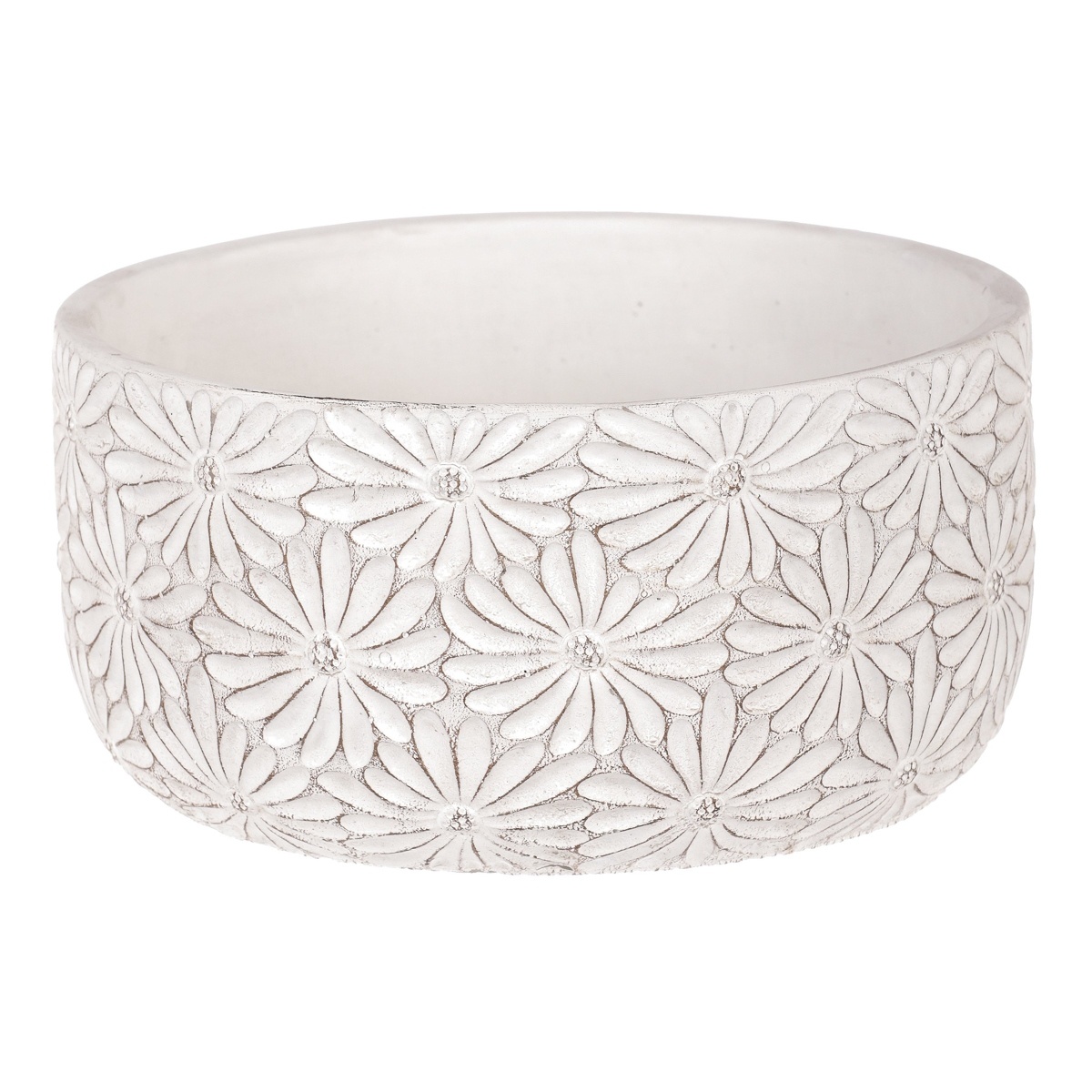 Betónový obal na kvetináč s kvetmi