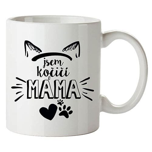 Bohemia Gifts Keramický hrnček - Jsem kočičí máma