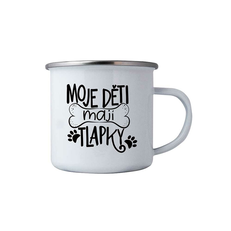 Bohemia Gifts Plechový hrnček - Tlapky