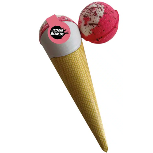 Bohemia Gifts Šumivá bomba do vane v kornúte - Jahoda a kokos Bohemia Gifts Šumivá bomba do vane v kornúte - Jahoda a kokos