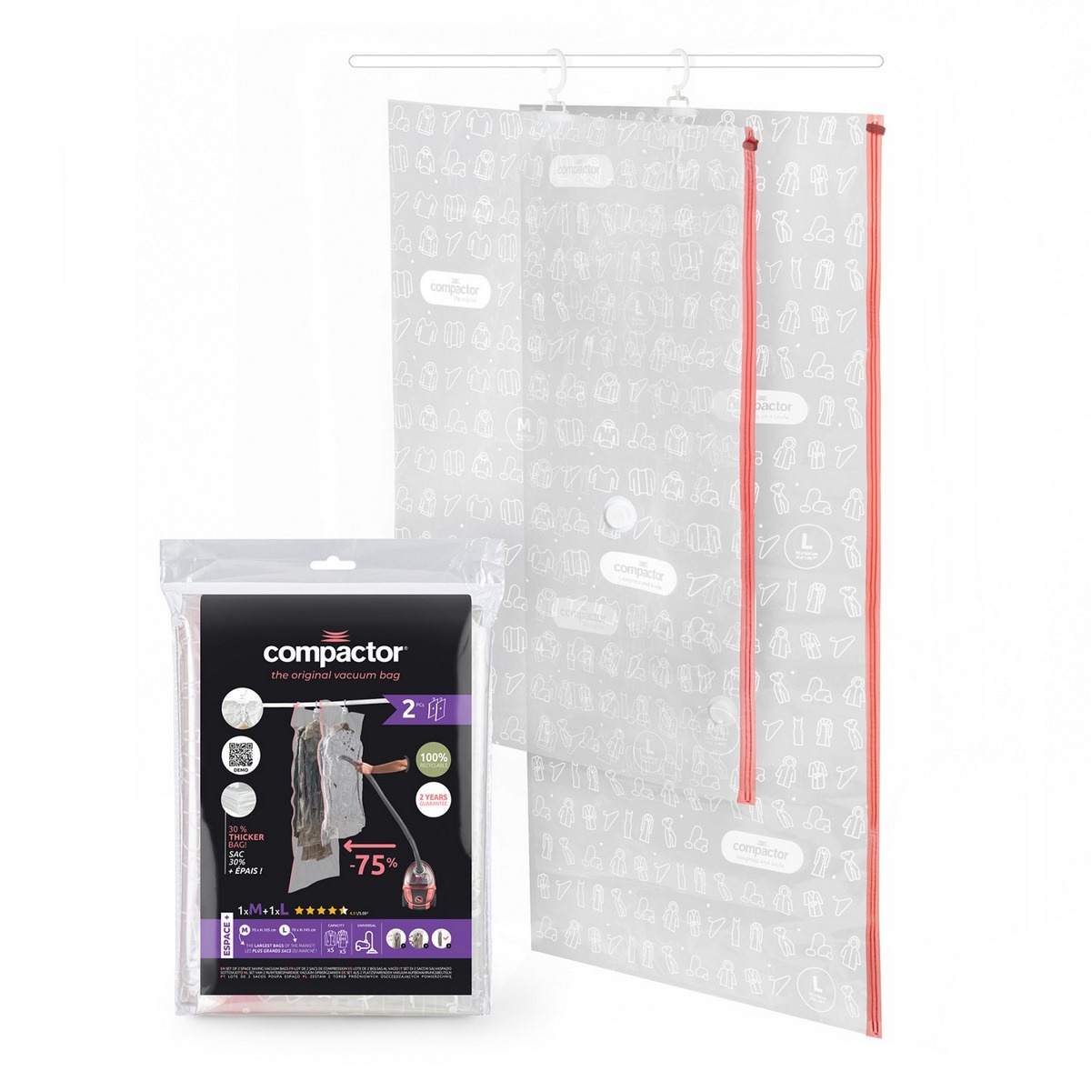Compactor 2-dielna sada vákuových závesných vakov Espace Compactor 2-dielna sada vákuových závesných vakov Espace