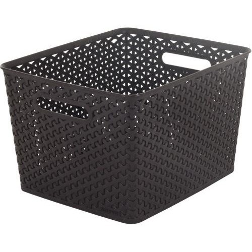 Úložný box RATTAN 'Y' STYLE - L tm. hnedý