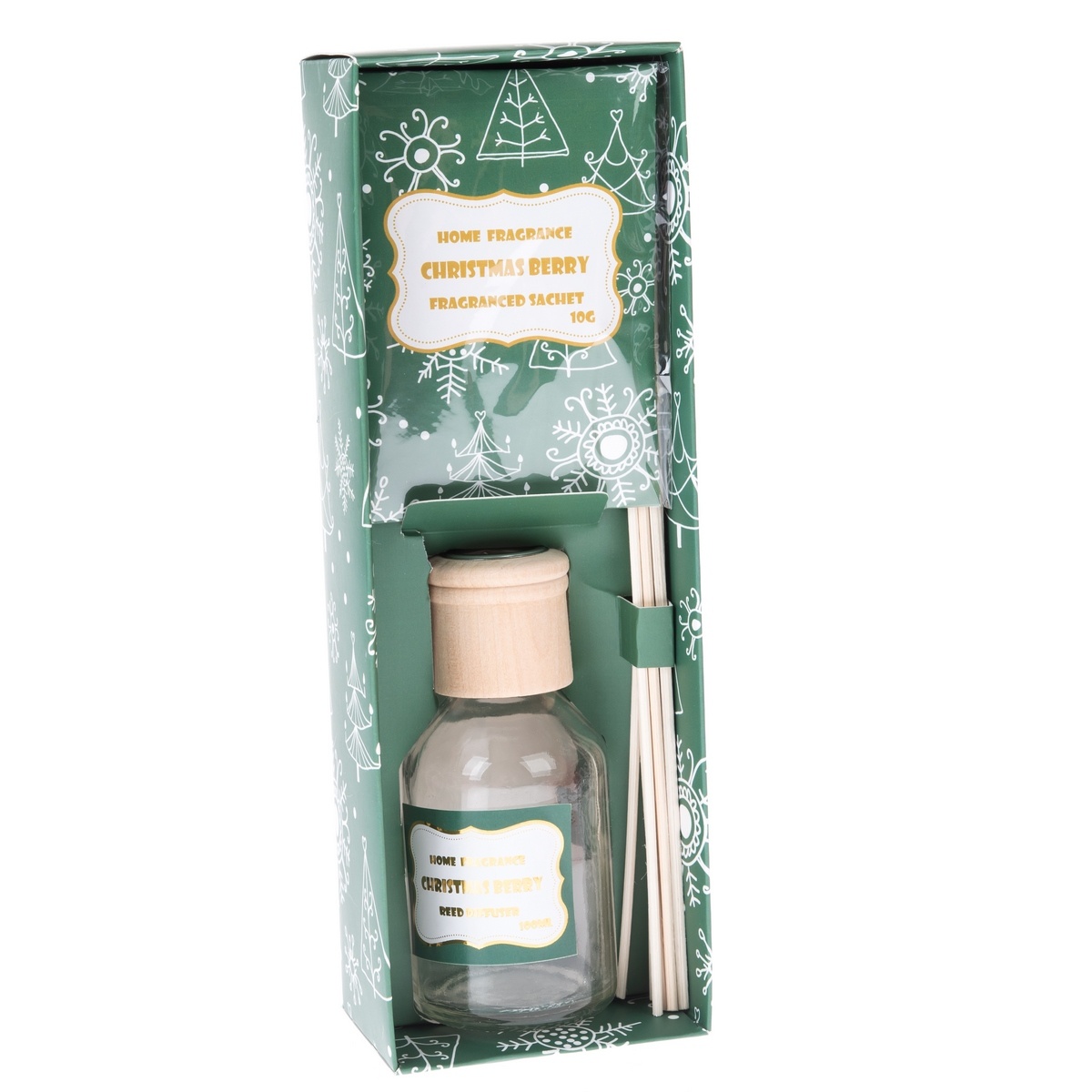 Darčeková sada vonný difuzér Vianočné bobule + vonné vrecko Darčeková sada vonný difuzér Vianočné bobule + vonné vrecko