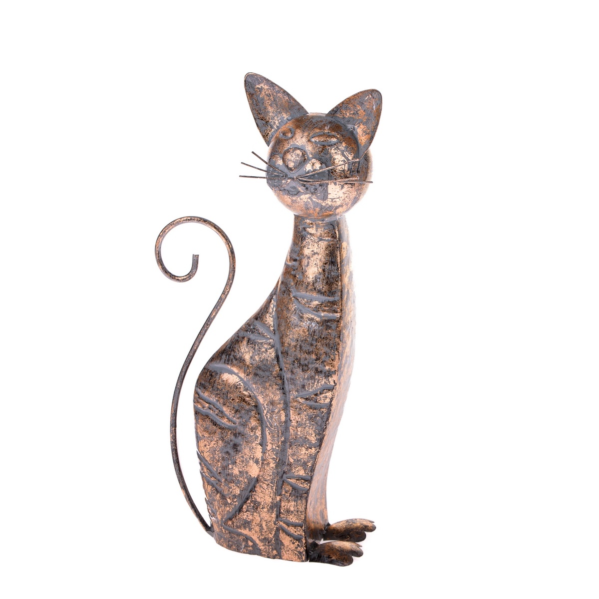 Dekorácia Sediaci plechový kocúr