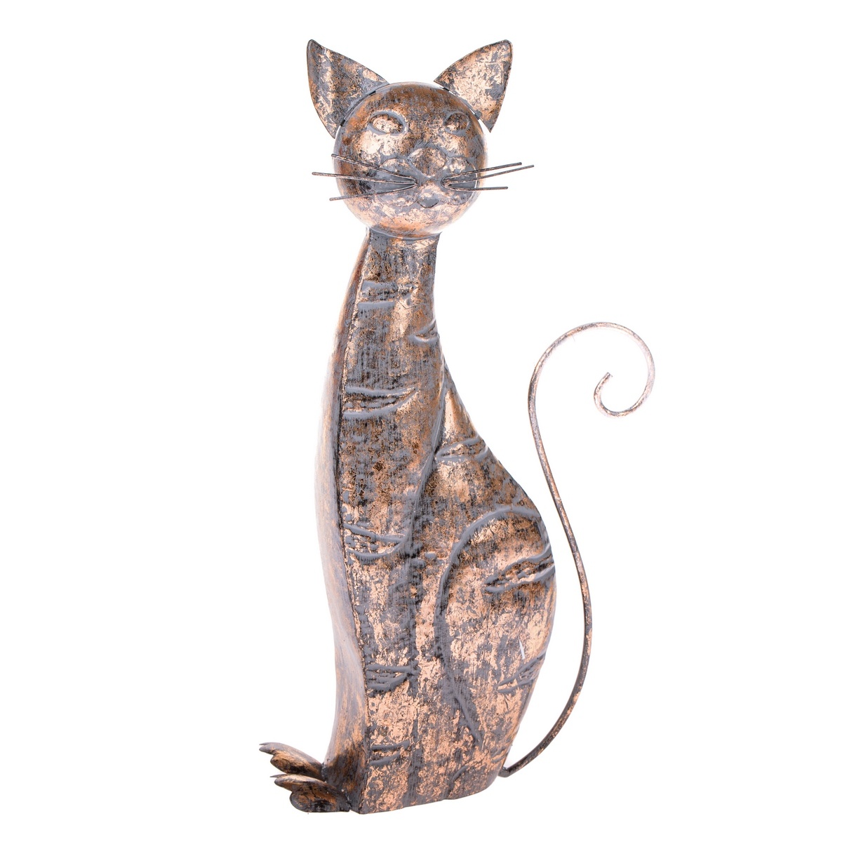 Dekorácia Sediaci plechový kocúr