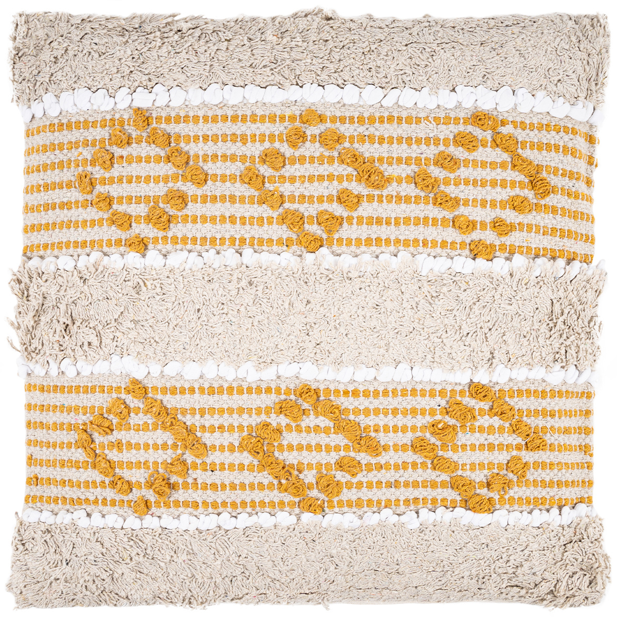 Dekoračný bavlnený vankúšik oranžový vzor