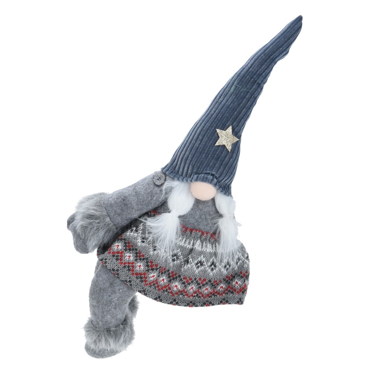 Dekoračný držiak na závesy Škriatok sivý