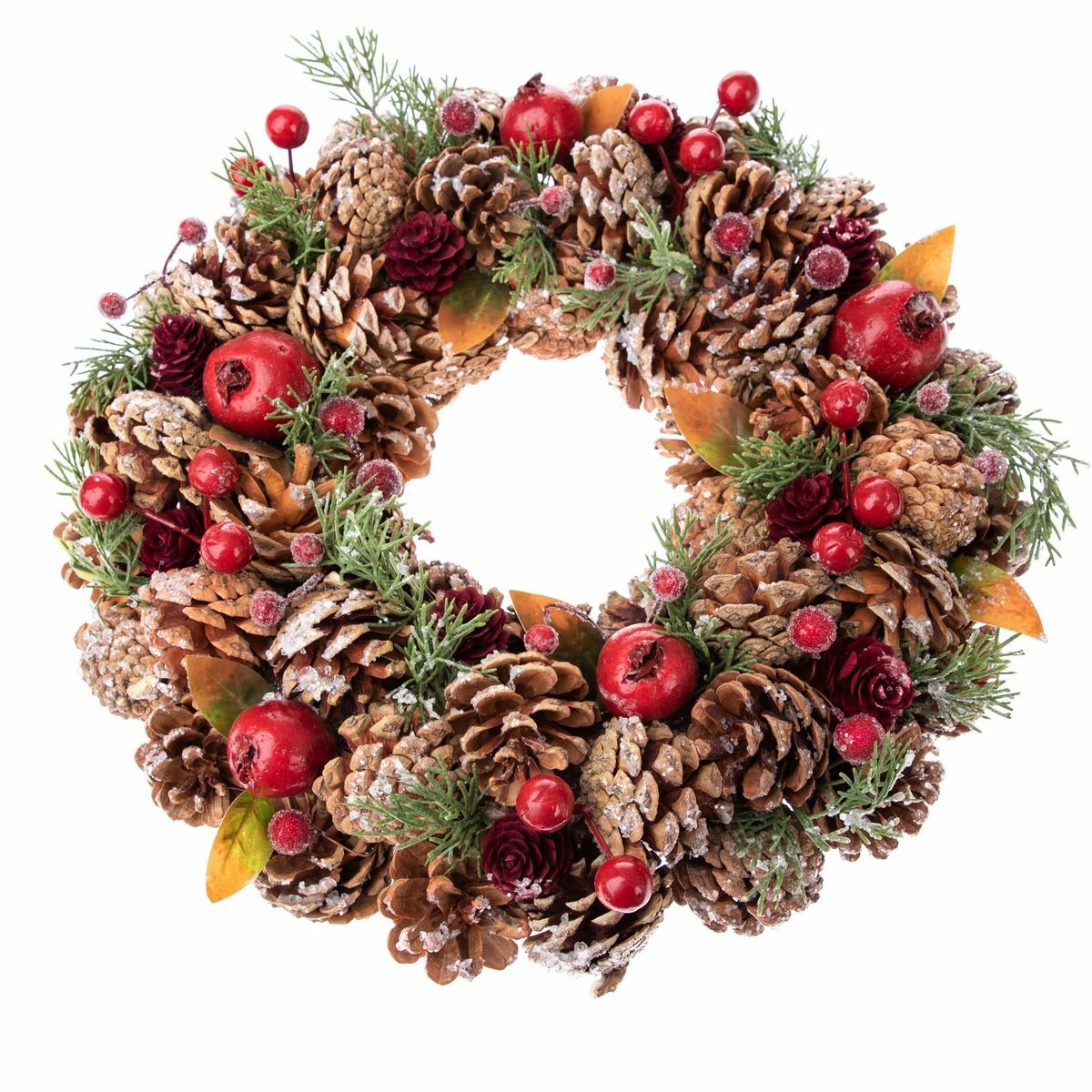 Dekoračný vianočný veniec Šišky