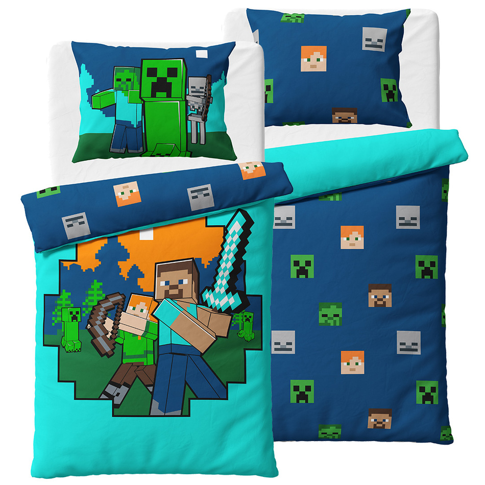 Detské obliečky Minecraft Alex a Steve