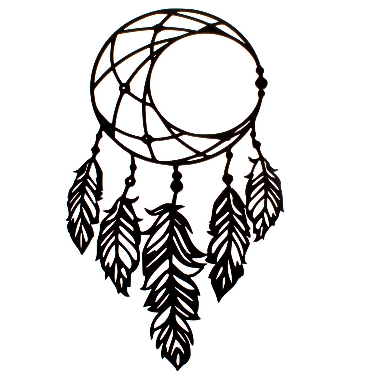 Drevená vyrezávaná dekorácia na stenu Lapač snov Feather Drevená vyrezávaná dekorácia na stenu Lapač snov Feather