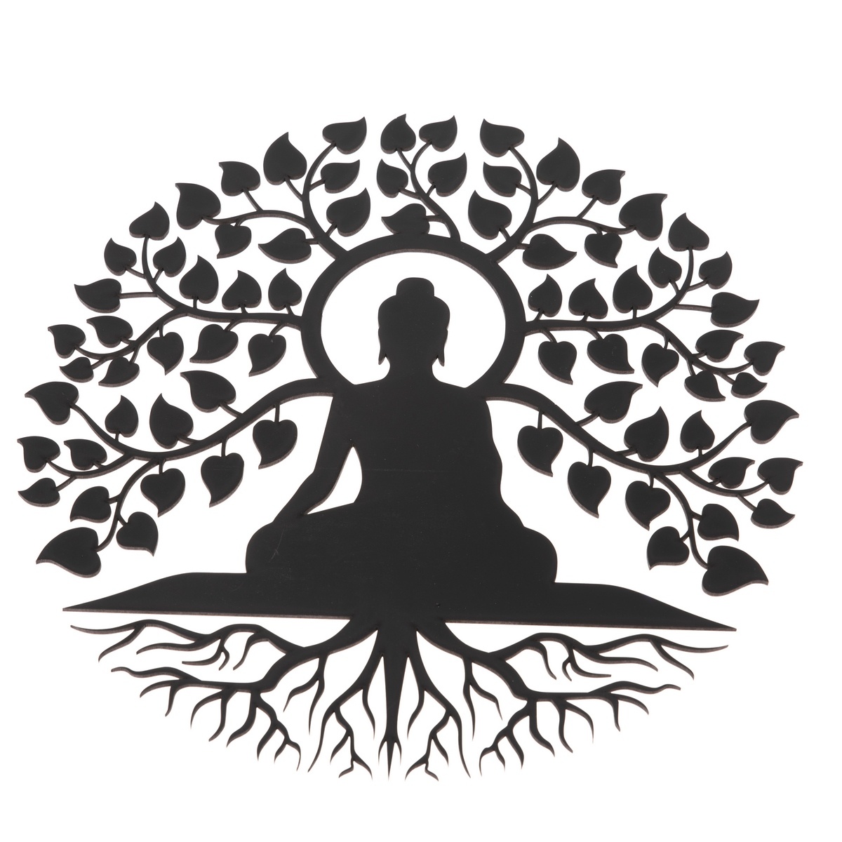 Drevená vyrezávaná dekorácia na stenu Strom s Buddhou Drevená vyrezávaná dekorácia na stenu Strom s Buddhou