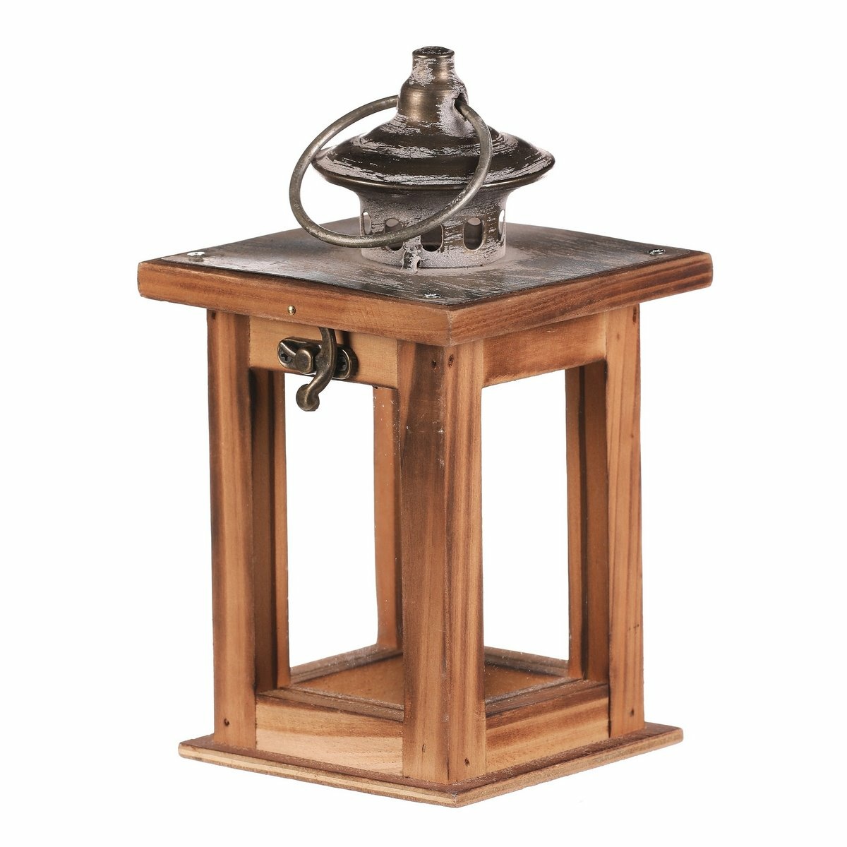 Drevený lampáš Alpera hnedá