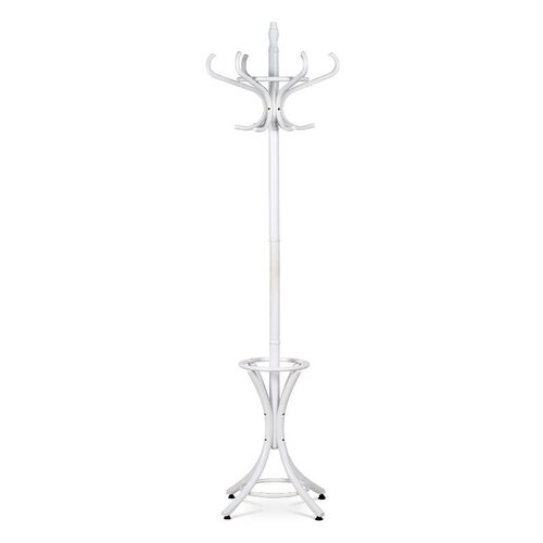 Drevený masívny vešiak biela matná