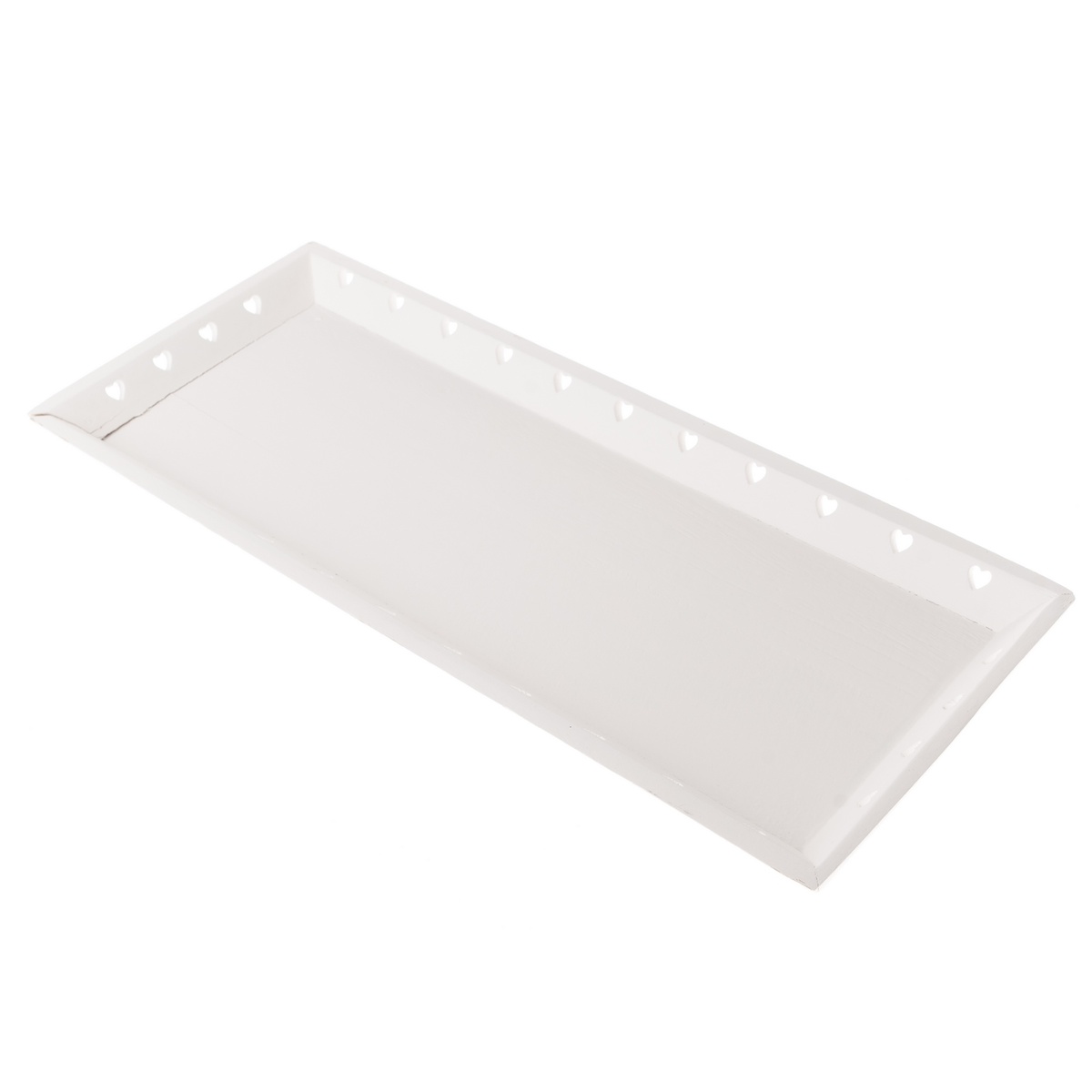 Drevený podnos Heart biela