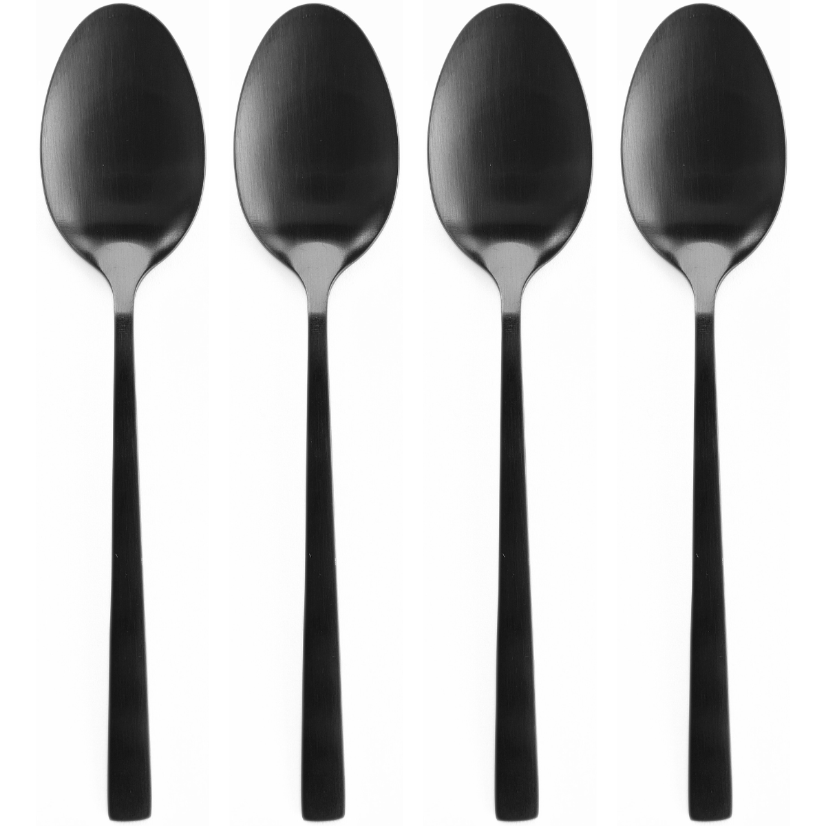 EH Súprava čiernych čajových lyžičiek 4 ks