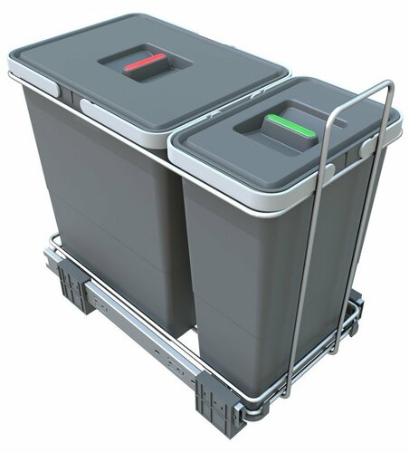 Elletipi Vstavaný odpadkový kôš ECOFIL - výsuvný s rámom Elletipi Vstavaný odpadkový kôš ECOFIL - výsuvný s rámom