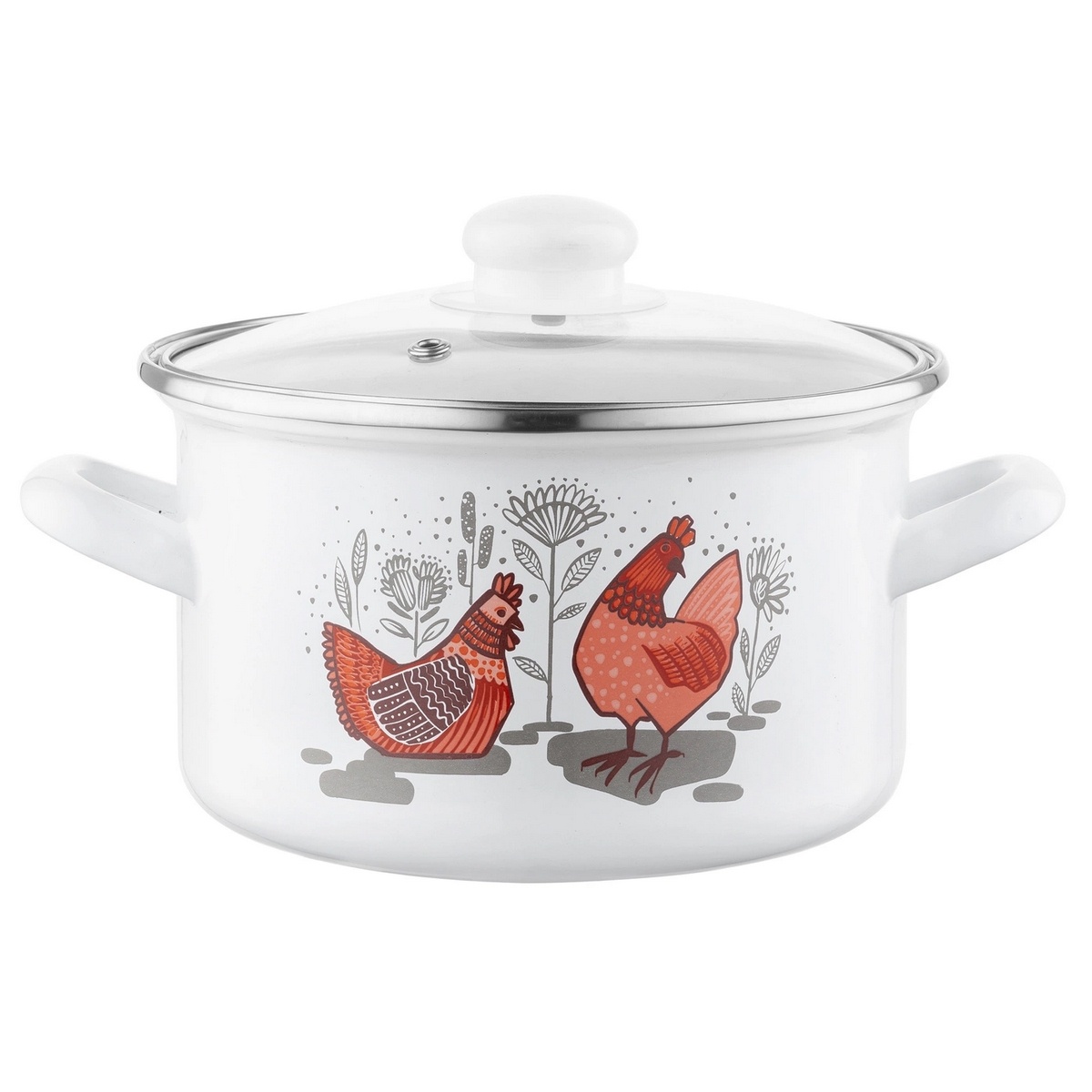 Emalia Pleszew Smaltovaný hrniec s pokrievkou Rubinka Emalia Pleszew Smaltovaný hrniec s pokrievkou Rubinka