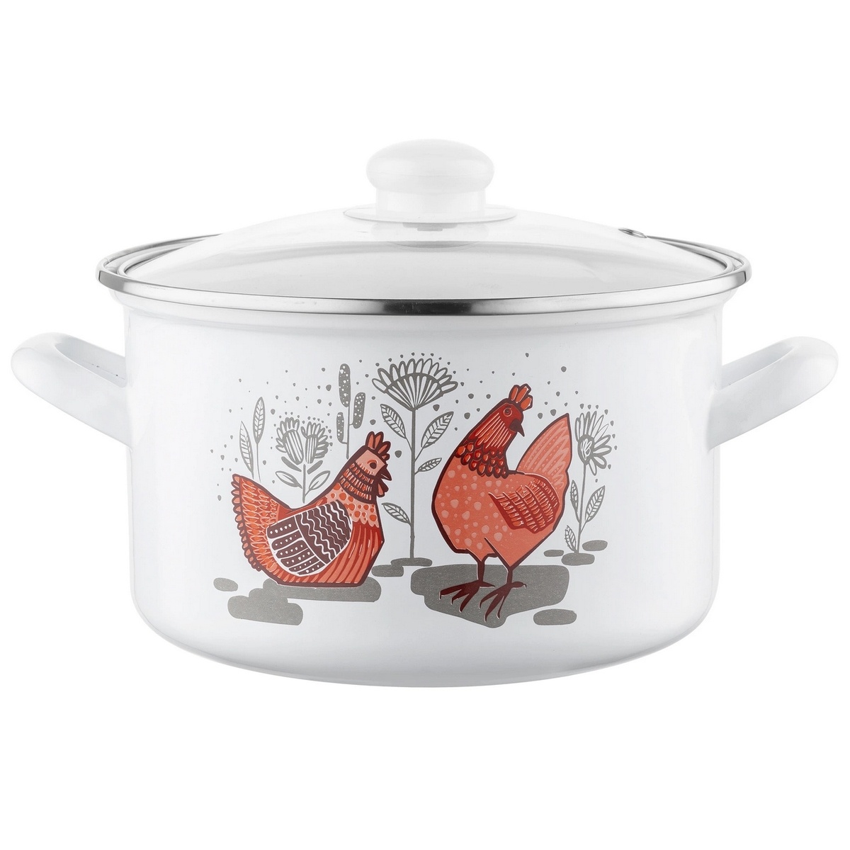 Emalia Pleszew Smaltovaný hrniec s pokrievkou Rubinka Emalia Pleszew Smaltovaný hrniec s pokrievkou Rubinka