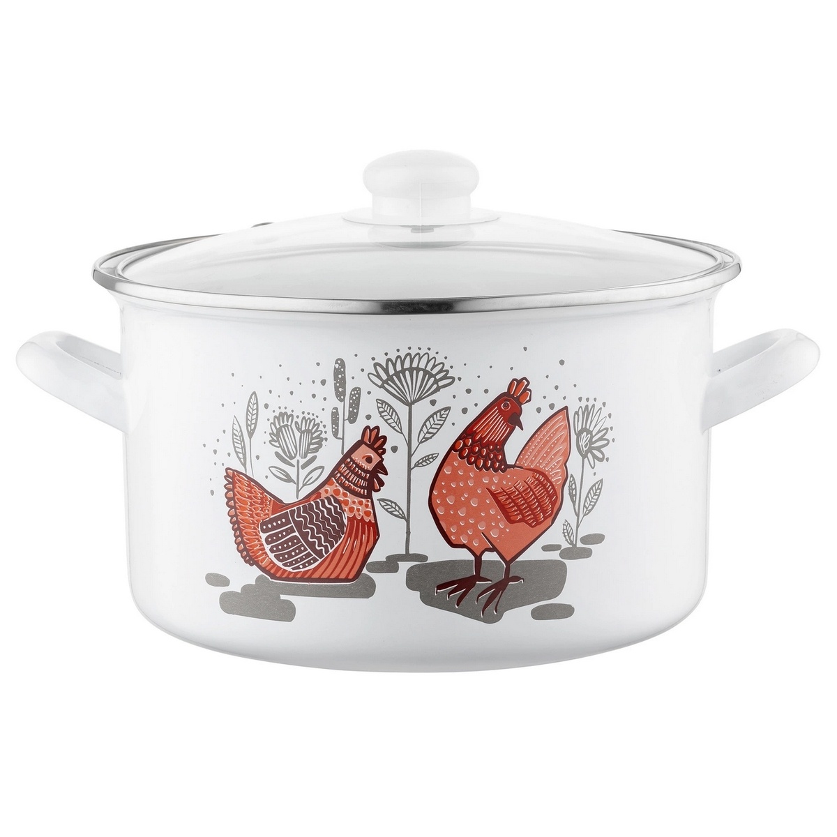 Emalia Pleszew Smaltovaný hrniec s pokrievkou Rubinka Emalia Pleszew Smaltovaný hrniec s pokrievkou Rubinka