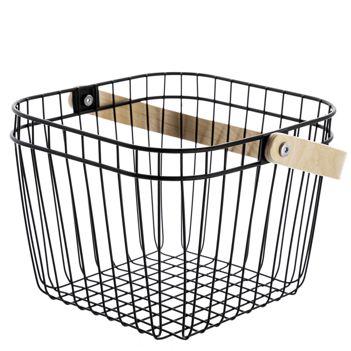 Florina Kovový kôš na ovocie s drevenou rukoväťou