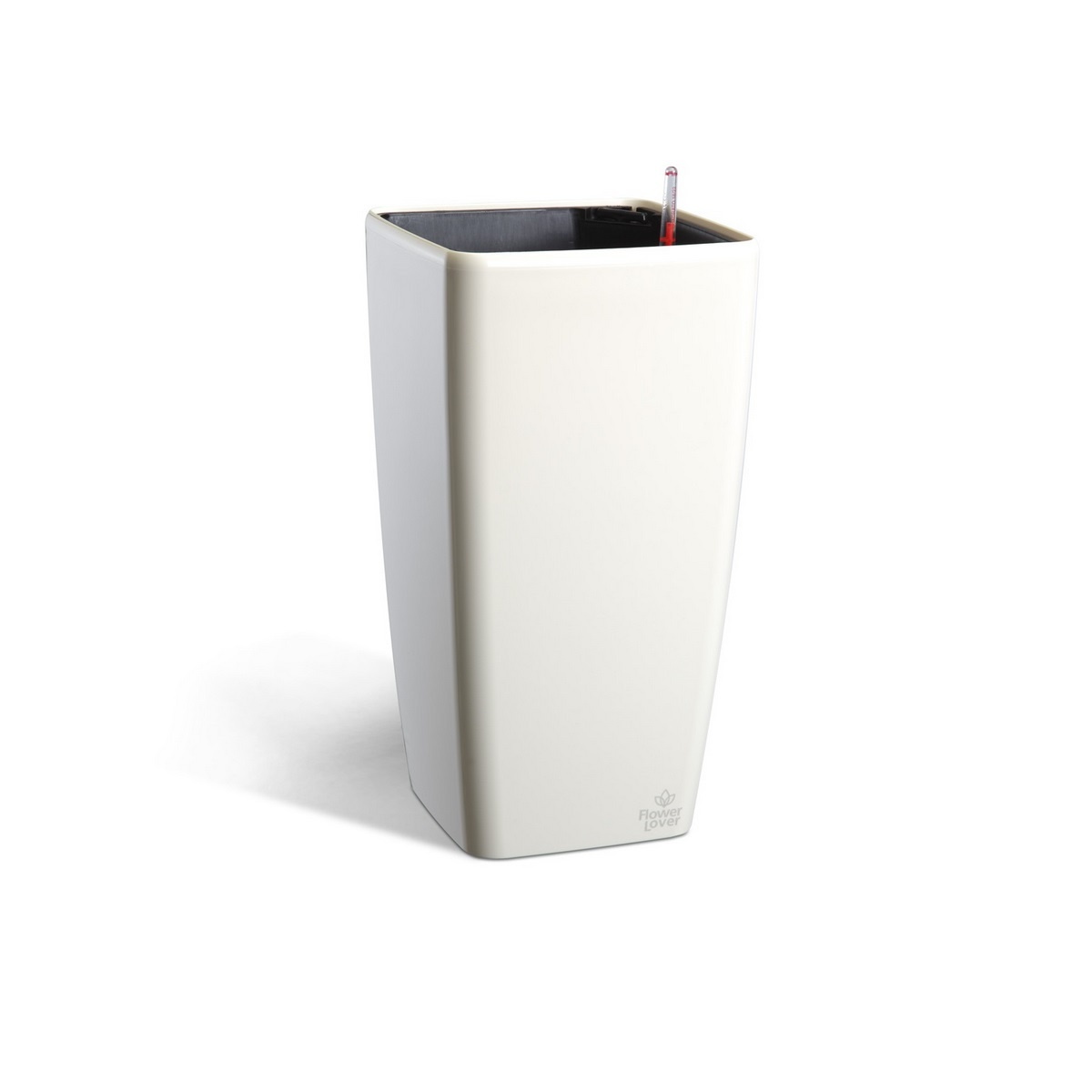 Flower Lover Samozavlažovací kvetináč Quadrato Grande biela