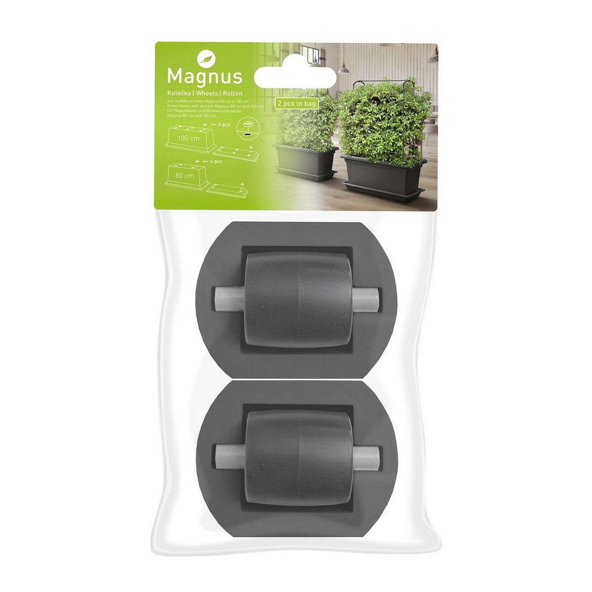 Gardenico Kolieska k truhlíku a miske Magnus