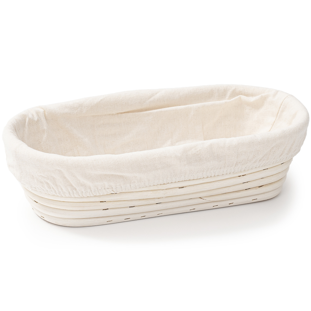 HOME ELEMENTS Ošatka oválna s látkovou vložkou