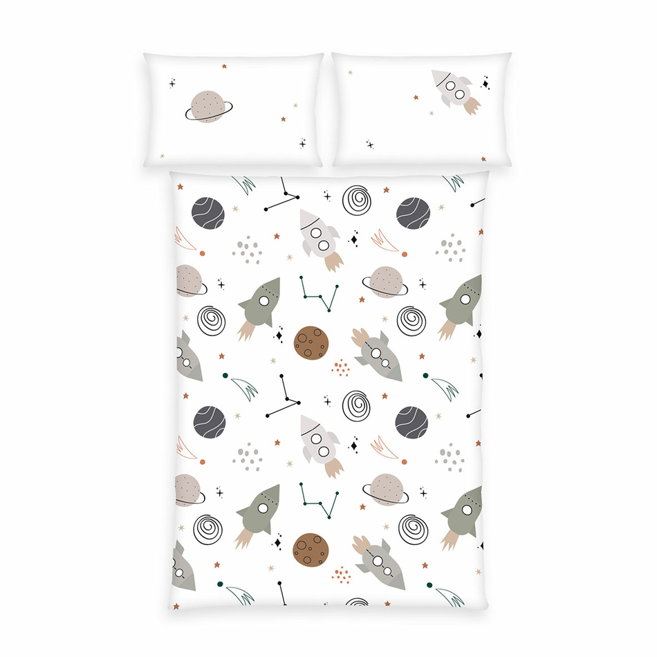 Herding Detské bavlnené obliečky do postieľky Vesmír Herding Detské bavlnené obliečky do postieľky Vesmír