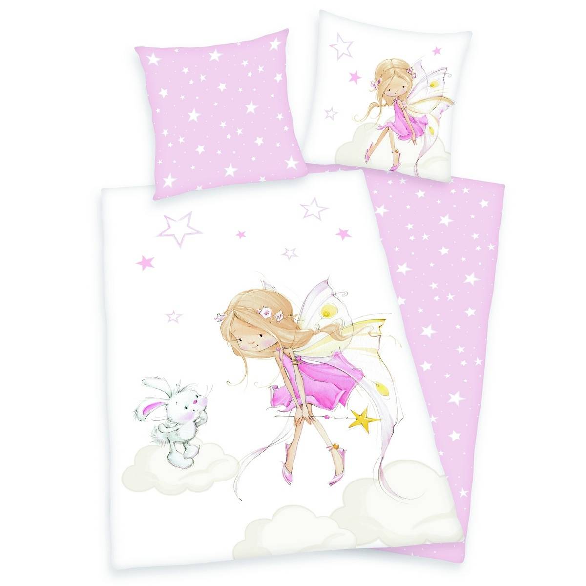 Herding Detské flanelové obliečky Víla a králiček Herding Detské flanelové obliečky Víla a králiček