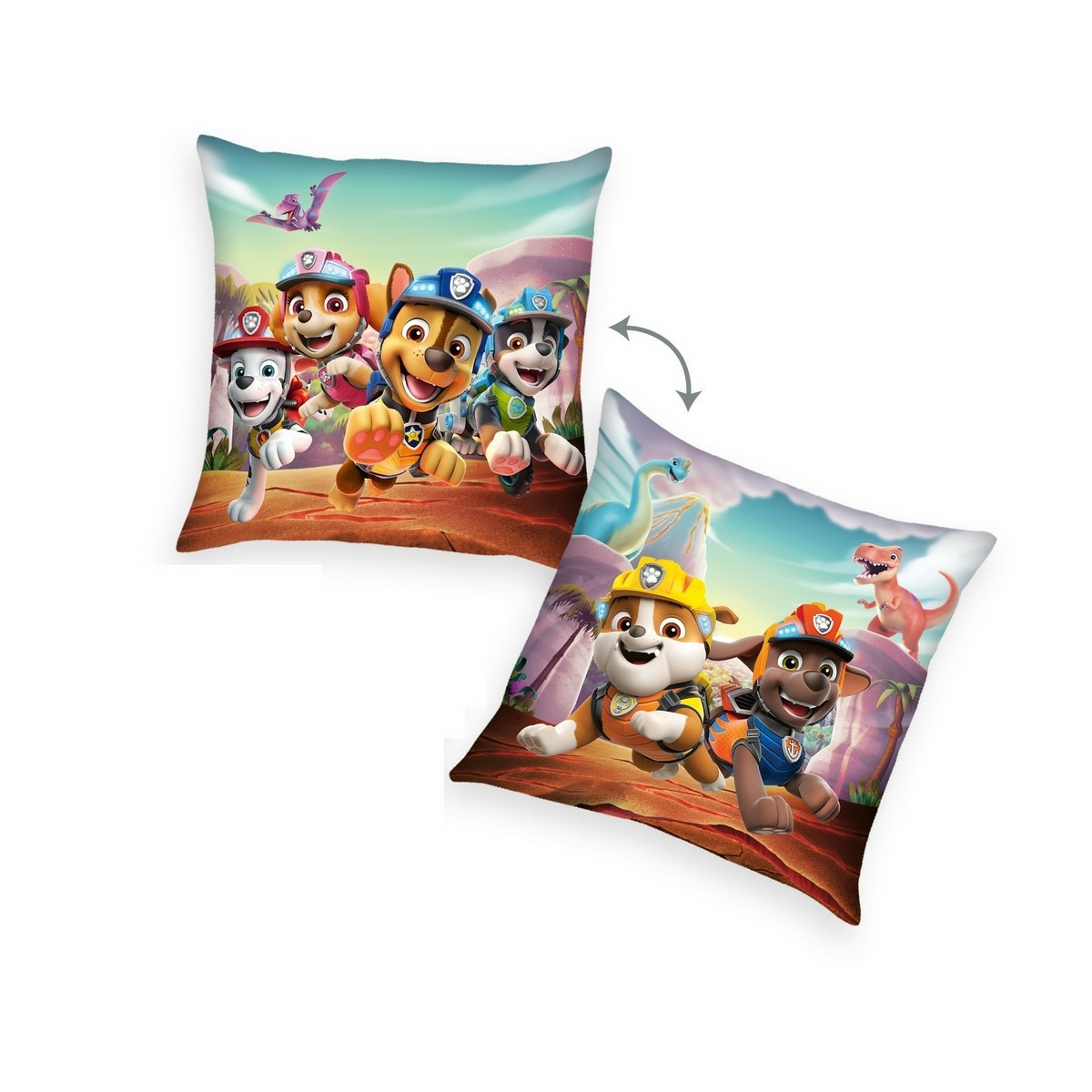 Herding Vankúšik Paw Patrol Dino Rescue hnedá Herding Vankúšik Paw Patrol Dino Rescue hnedá