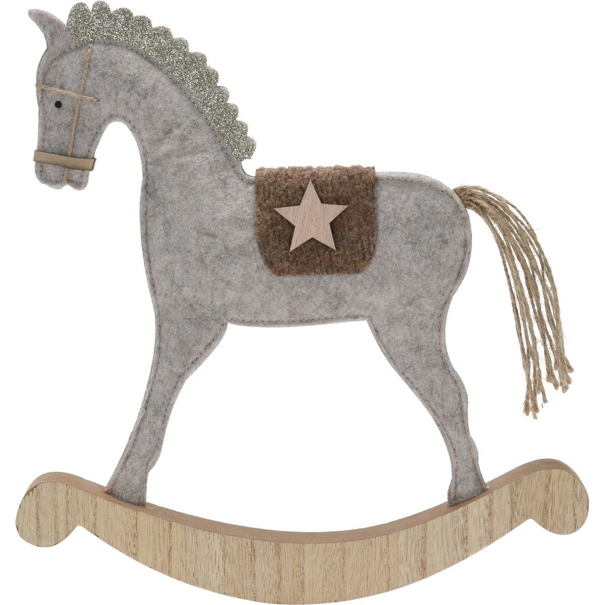 Hojdací koník na drevenom podstavci 30 cm Hojdací koník na drevenom podstavci 30 cm