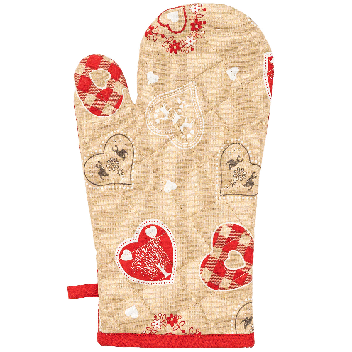 Home Elements Kuchynská chňapka s magnetom Vianočné srdce Home Elements Kuchynská chňapka s magnetom Vianočné srdce