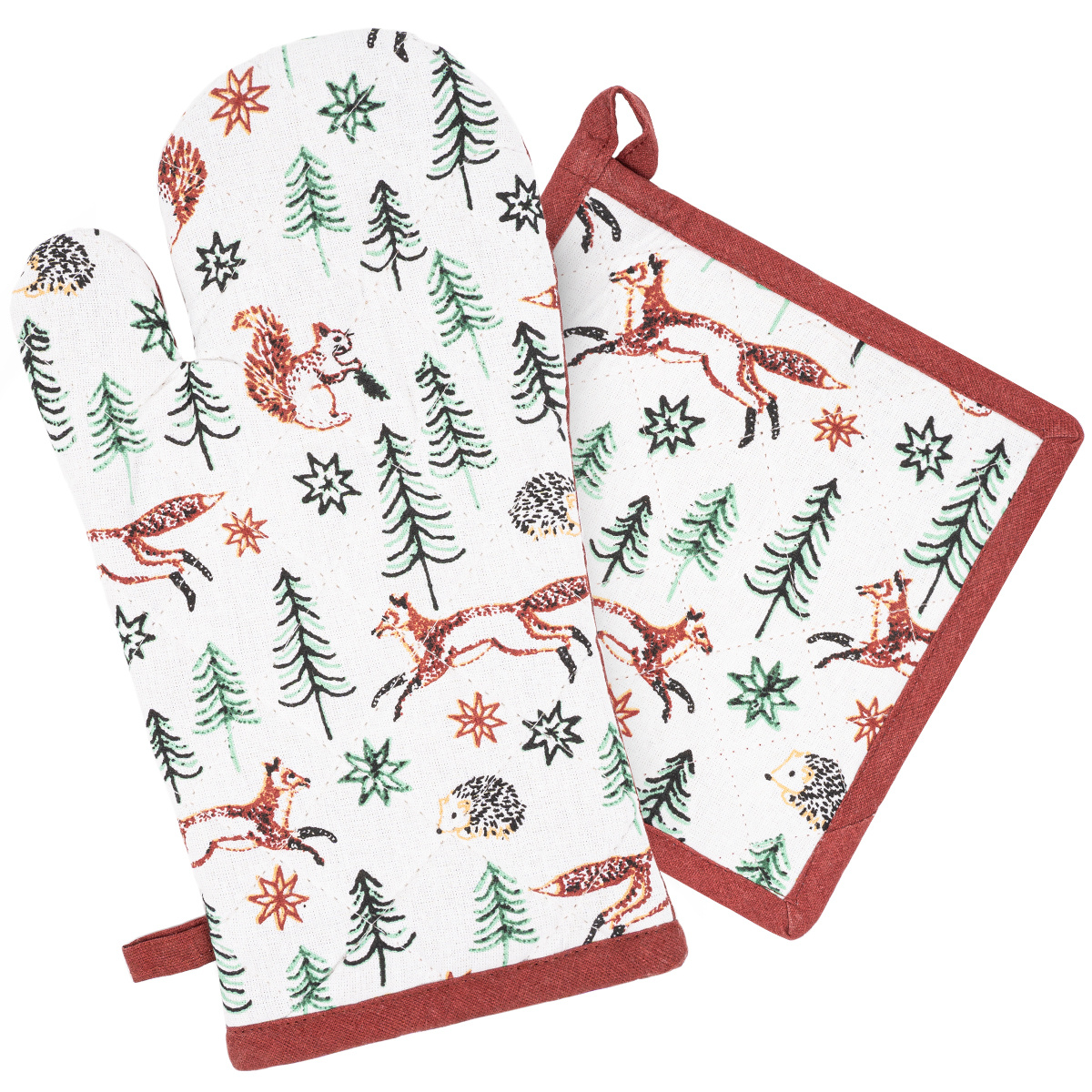 Home Elements Kuchynská chňapka s magnetom a podložka Líšky Home Elements Kuchynská chňapka s magnetom a podložka Líšky